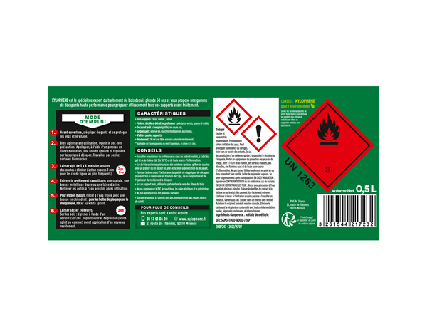 Xylophène décapant gel multi support 0,5L - Xylophene - Brico Dépôt