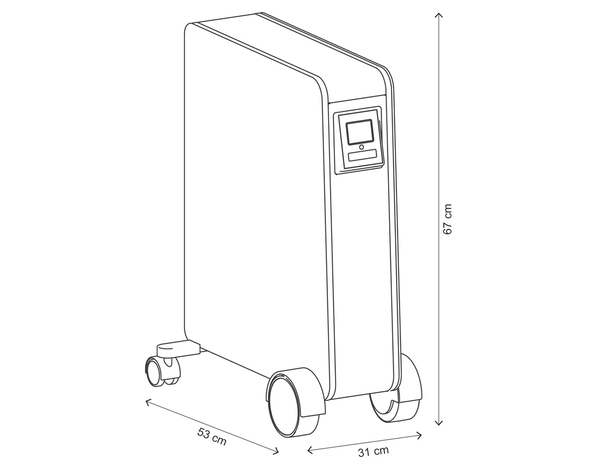 Radiateur d'appoint "Breva" - 2 500 W - Brico Dépôt