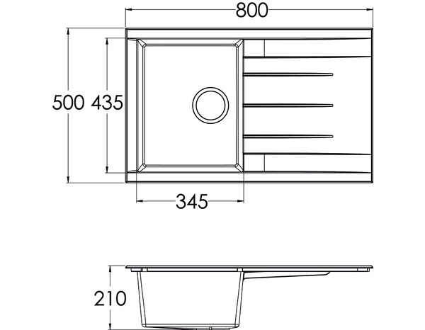 Évier résine noire "ising" - 1 cuve - Cooke and Lewis - Brico Dépôt