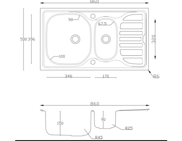 Évier de cuisine inox "turing" - 1,5 cuve - Brico Dépôt