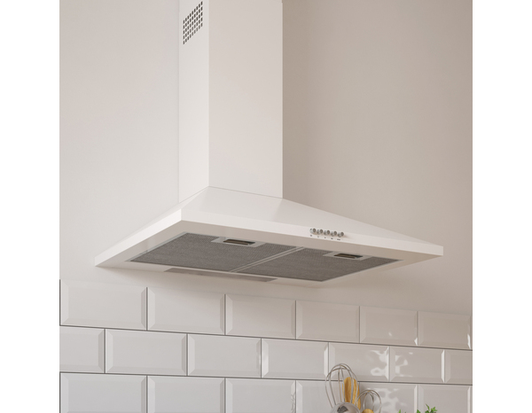 Hotte cheminée pour cuisine - Blanc - 60 cm - Brico Dépôt