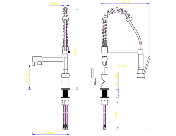Mitigeur évier pro inox brossé "Bilbrough" - Cooke and Lewis - Brico Dépôt
