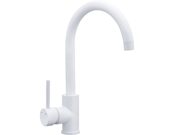 Robinet mitigeur de cuisine "Katiki" blanc - Cooke and Lewis - Brico Dépôt