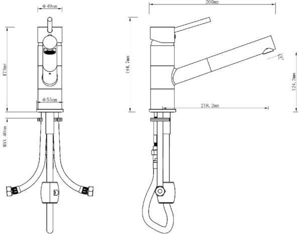 Mitigeur évier + douchette "Jonha" - Cooke and Lewis - Brico Dépôt