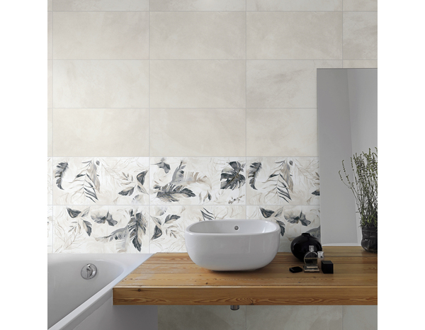 Carrelage mural "Joya" ivoire - l. 30,5 x L. 61,5 cm - Cooke and Lewis - Brico Dépôt
