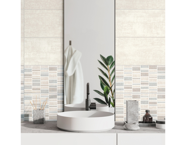 Carrelage mural "Sabio" crème - l. 20 x L. 60 cm - Cooke and Lewis - Brico Dépôt