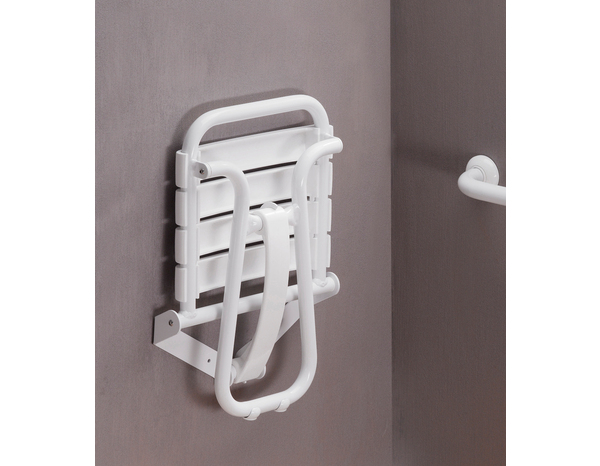 Siège de douche à fixer - P. 38,2 cm. H. 50 cm. l. 36,4 cm - Brico Dépôt