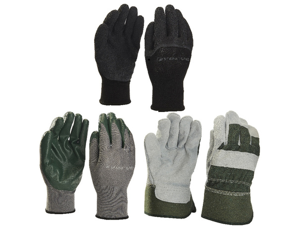 Lot de 3 paires de gants multi travaux T9 - Brico Dépôt