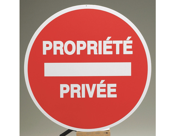 Panneau signalétique rond ø 28 cm "propriété privée" - VISO - Brico Dépôt