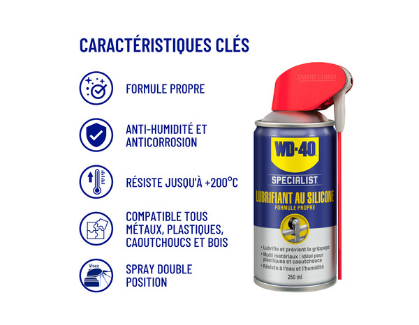 Wd40 specialist lubrifiant silicone 250 ml - WD40 - Brico Dépôt