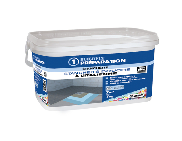 Kit d'étanchéité douche à l'Italienne - Seau de 7 kg - Mapei - Brico Dépôt
