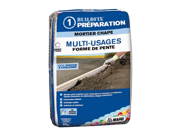 Mortier chape multi-usage forme de pente gris - Sac de 25 kg - Mapei - Brico Dépôt
