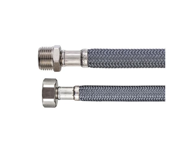 Flexible d'alimentation en eau 50 cm - Mâle/Femelle Filetages 12x17 - Brico Dépôt