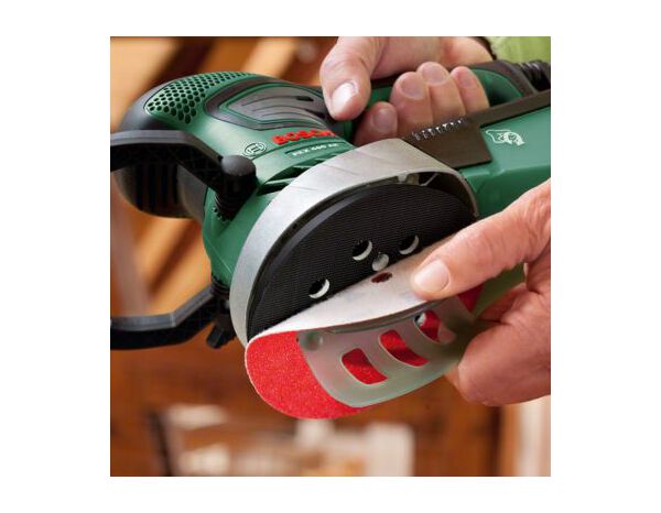 Ponceuse excentrique PEX 4000 AE + 25 abrasifs - 350 W - Bosch - Brico Dépôt