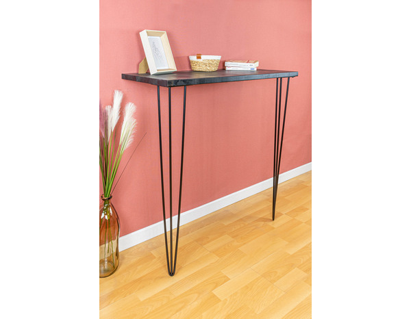 Pied de meuble épingle 3F en acier noir H.87 cm - Brico Dépôt