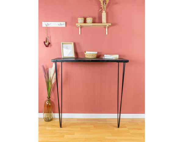 Pied de meuble épingle 3F en acier noir H.87 cm - Brico Dépôt