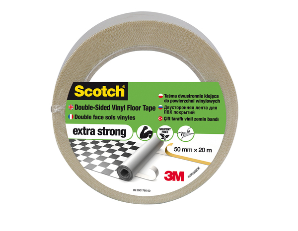Ruban adhésif vinyle double face transparent - 50 mm X 20 M - Scotch - Brico Dépôt