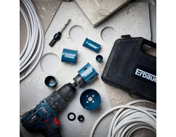 Lot de 11 embouts pour scie cloche bi-metal - Erbauer - Brico Dépôt