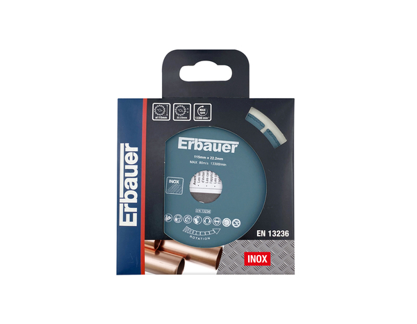 Disque en diamant pour pierre naturelle, Diam. 115 x 22.23 mm - Erbauer - Brico Dépôt