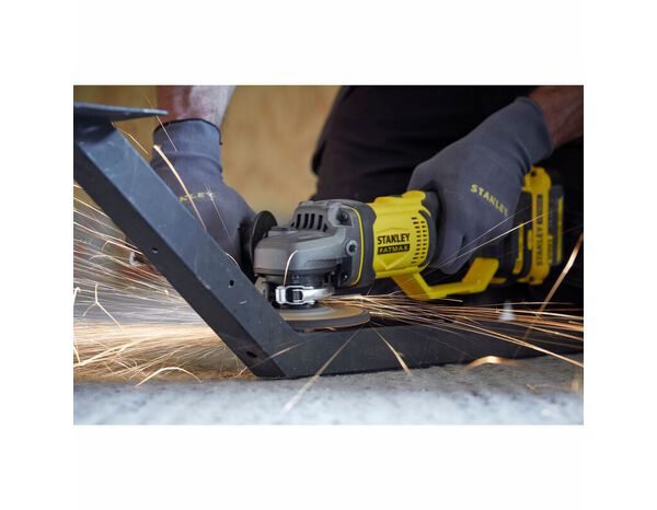 Meuleuse sans fil 125 mm 18 V  + batterie 4 Ah - Stanley Fatmax - Brico Dépôt