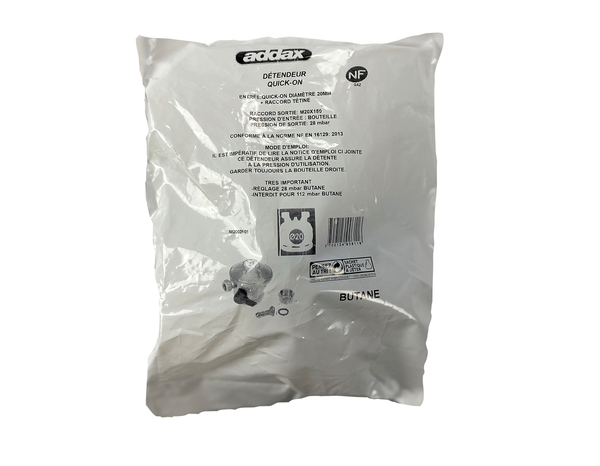 Détendeur butane "Quick-on" + tétine - Ø 27 mm - Addax - Brico Dépôt