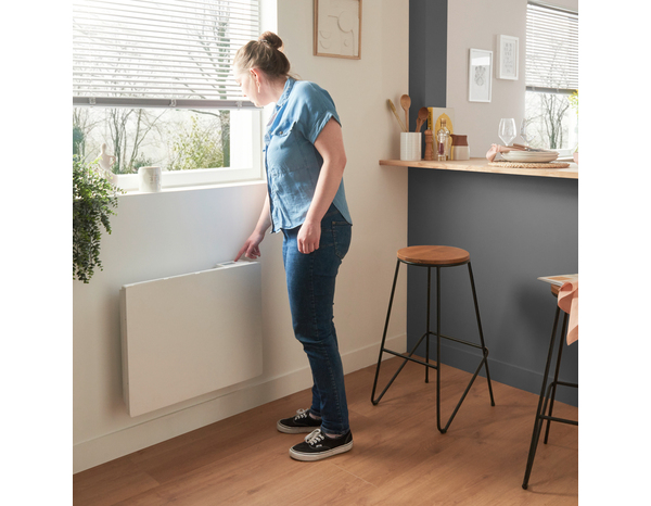 Radiateur céramique à inertie sèche "Meilla" blanc - 1 000 W - Brico Dépôt