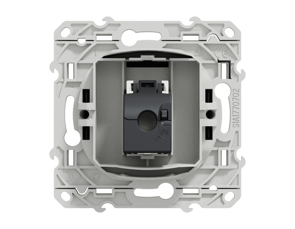 Prise Ethernet RJ45 "Odace" anthracite - Compatible grade 2TV - Cat6 blindé - Brico Dépôt