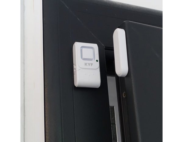 Lot de 2 mini alarmes autonomes avec sirène 105 db et fonction carillon ding dong - Brico Dépôt