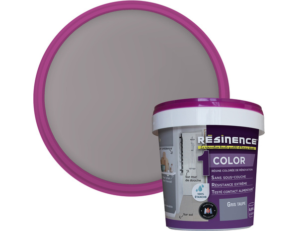 Résine colorée taupe, pour rénover les éléments muraux 250 ml - Resinence - Brico Dépôt