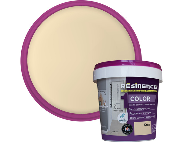 Résine colorée sable, pour rénover les éléments muraux 250 ml - Resinence - Brico Dépôt