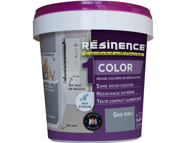 Résine colorée perle, pour rénover les éléments muraux 250 ml - Resinence - Brico Dépôt