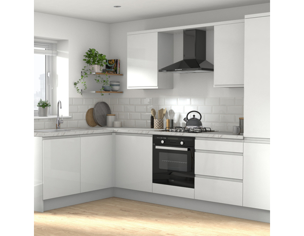 Fileur d'angle bas "Glorian" blanc brillant - H. 71.5cm - Cooke and Lewis - Brico Dépôt