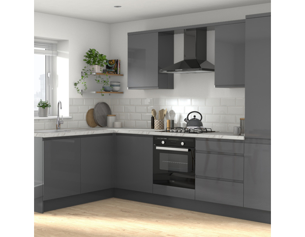 Finition d'angle "Garcinia" gris anthracite l.71,5 x h.5,9 cm - GoodHome - Brico Dépôt