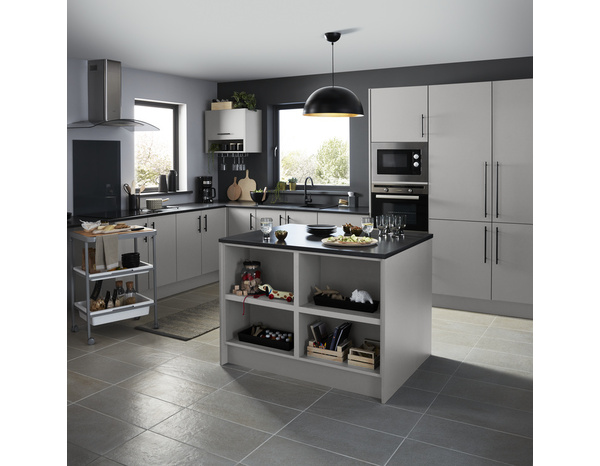 Façade 1 porte 15cm "Adèle" gris mat - L. 14.7 x H. 71.5cm - Cooke and Lewis - Brico Dépôt