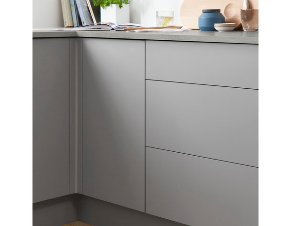 Façade 1 porte 40cm "Adèle" gris mat - L. 39.7 x H. 71.5cm - Cooke and Lewis - Brico Dépôt