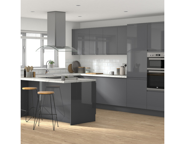 Façade 1 porte "Glorian" anthracite l.39,7 x h.71,5 cm - GoodHome - Brico Dépôt