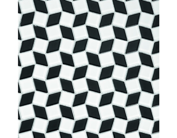 Mosaïque de verre mix blanc/noir - l. 28,3 x L. 28,3 cm - Brico Dépôt