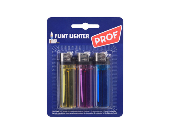Lot de 3 briquets jetables à friction, couleurs panachées - Pyrofeu - Brico Dépôt