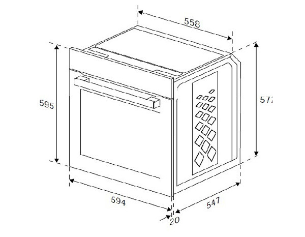 Four multifonction chaleur pulsée - L. 59,4 x H. 59,5 x P. 56,7 cm - Beko - Brico Dépôt