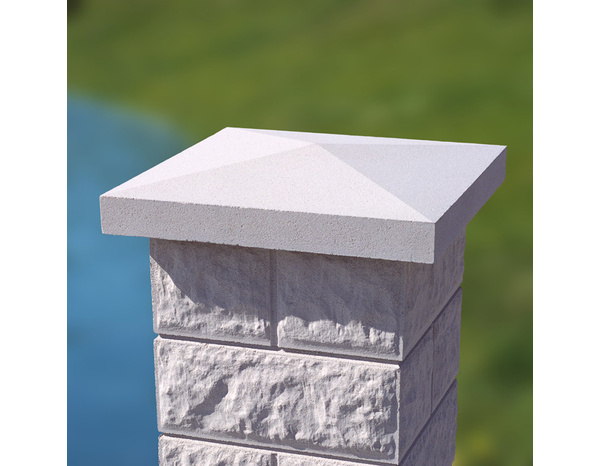 Chapeau pour pilier blanc - L.40 x l.40 x H. 5,5 cm - Brico Dépôt