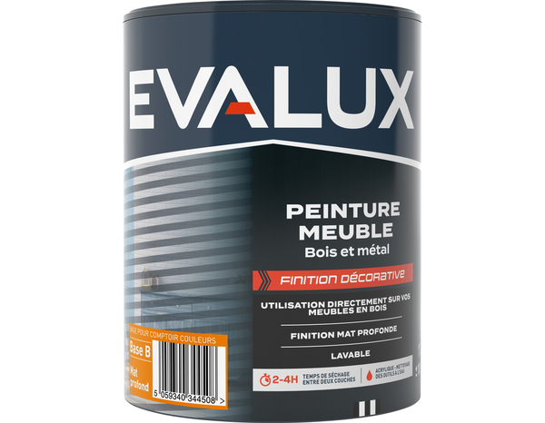 Peinture meuble bois et métal - Base B 1 L - Evalux - Brico Dépôt