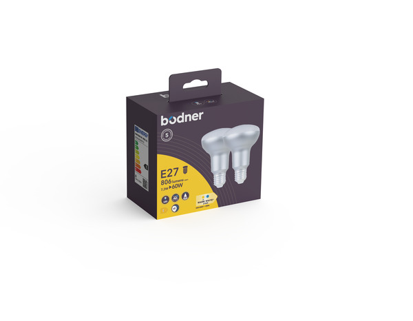Lot de 2 ampoules LED E27 - 806 Lm et 2700K - Brico Dépôt