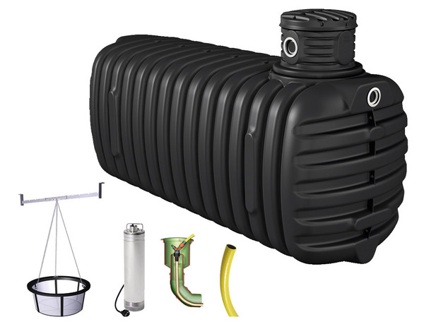 Kit cuve à enterrer noire - 4 100 L - Brico Dépôt