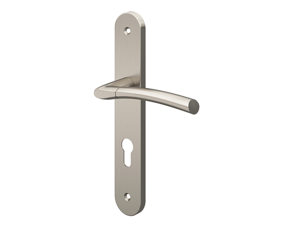 Poignée de porte "Helmic" avec trou pour cylindre - Entraxe 195 mm - Cooke and Lewis - Brico Dépôt