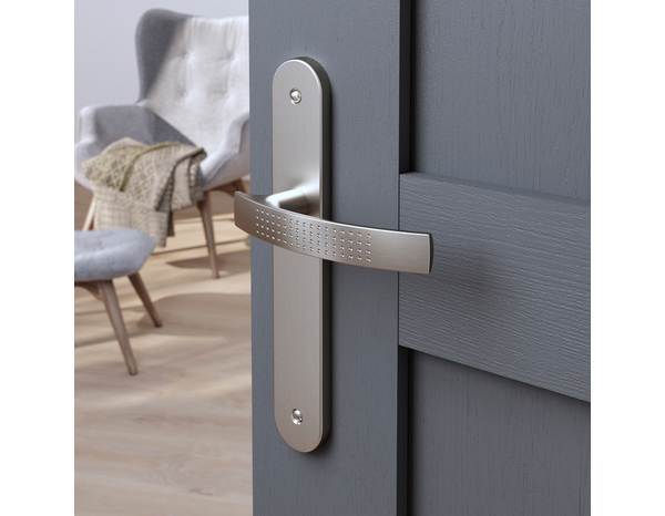 Poignée de porte "Edric" sans trou - Entraxe 195 mm - Cooke and Lewis - Brico Dépôt