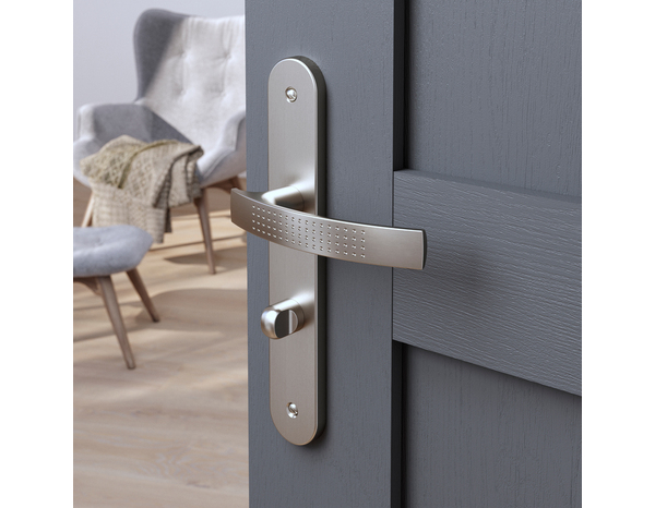 Poignée de porte "Edric" avec serrure à condamnation - Entraxe 195 mm - Cooke and Lewis - Brico Dépôt