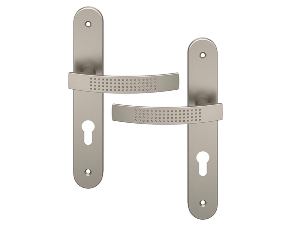 Poignée de porte "Edric" avec trou pour cylindre - Entraxe 195 mm - Cooke and Lewis - Brico Dépôt