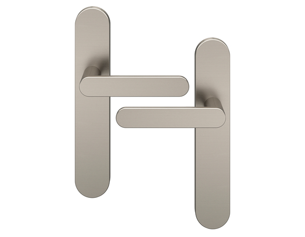 Poignée de porte "Marick" grise sans trou - Entraxe adaptable 165-195 mm - Cooke and Lewis - Brico Dépôt