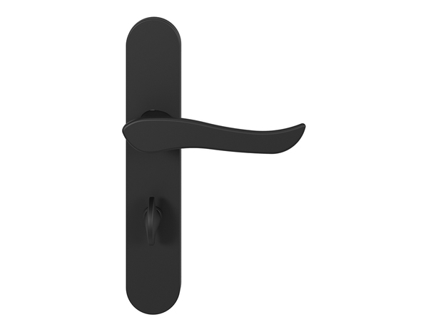 Poignée de porte "Arcles" avec serrure à condamnation - Noir - Entraxe adaptable 165-195 mm - Cooke and Lewis - Brico Dépôt