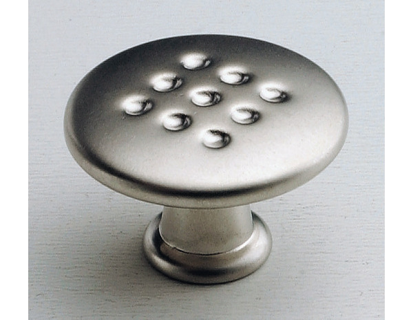Bouton de meuble "Diss" effet nickel satiné - Ø 27 mm - Brico Dépôt